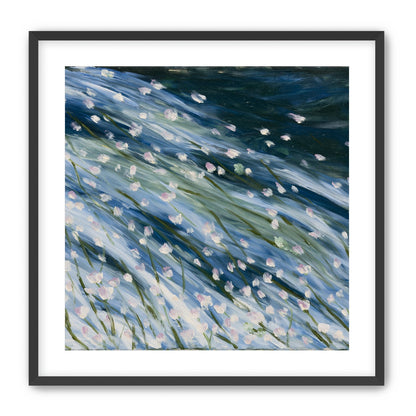 Flowers in a blue rush