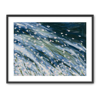 Flowers in a blue rush