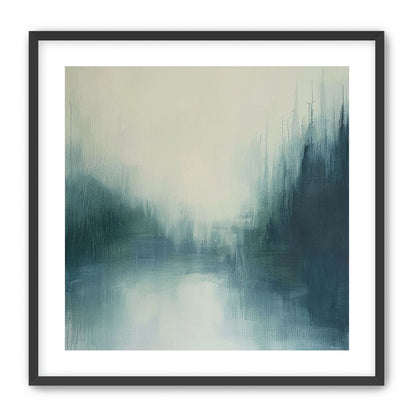 Pale sun over still water