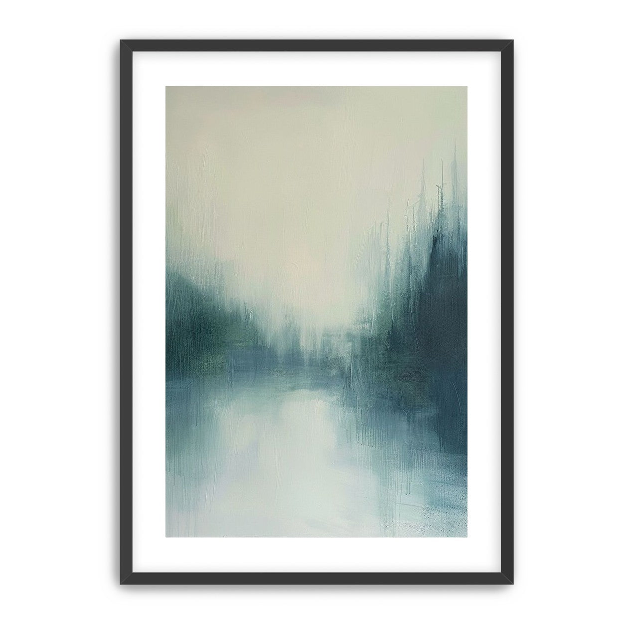 Pale sun over still water