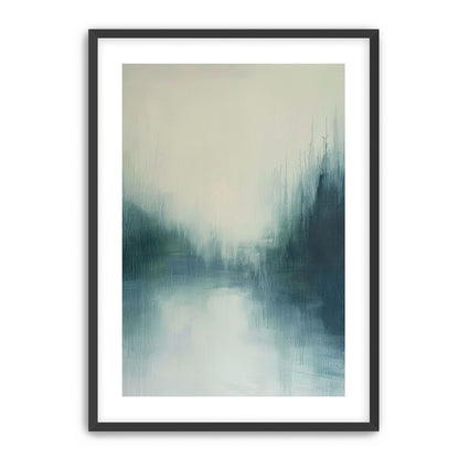 Pale sun over still water