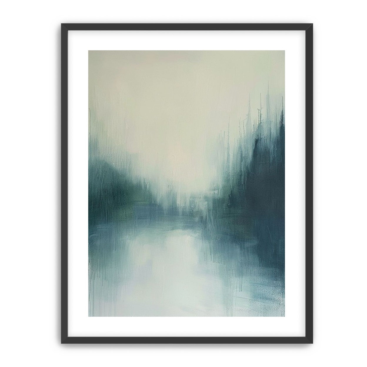 Pale sun over still water