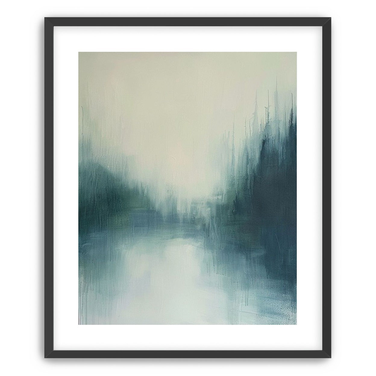 Pale sun over still water