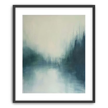 Pale sun over still water
