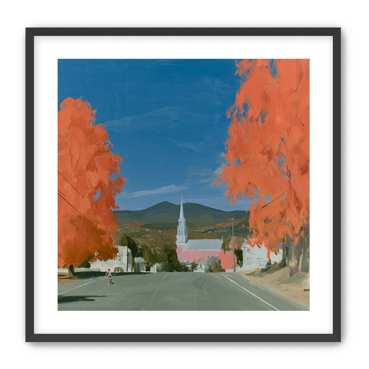 Orange trees over the steeple road