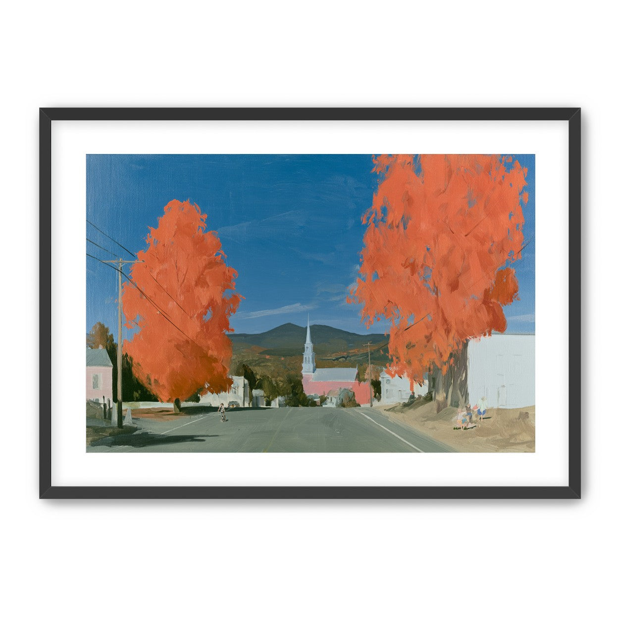 Orange trees over the steeple road