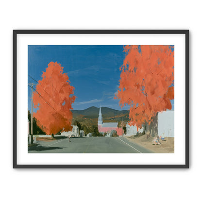 Orange trees over the steeple road