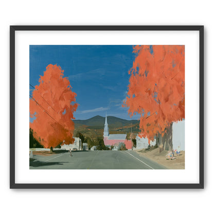 Orange trees over the steeple road