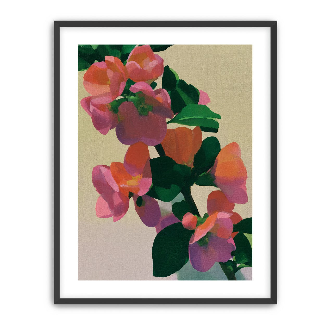 Flowers among dark leaves