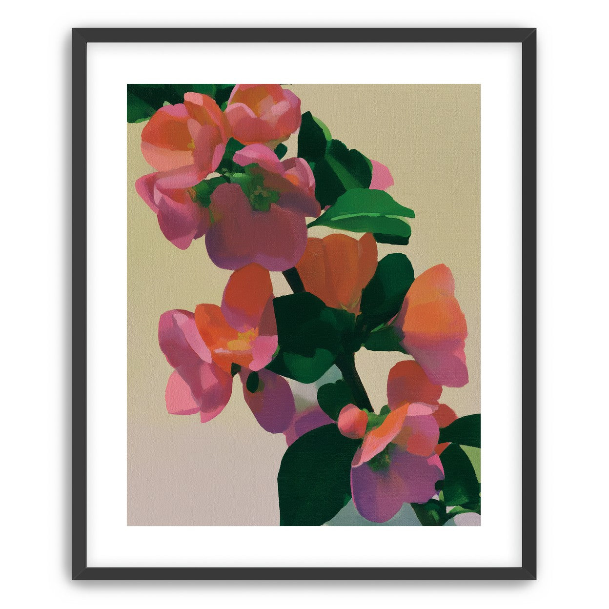 Flowers among dark leaves