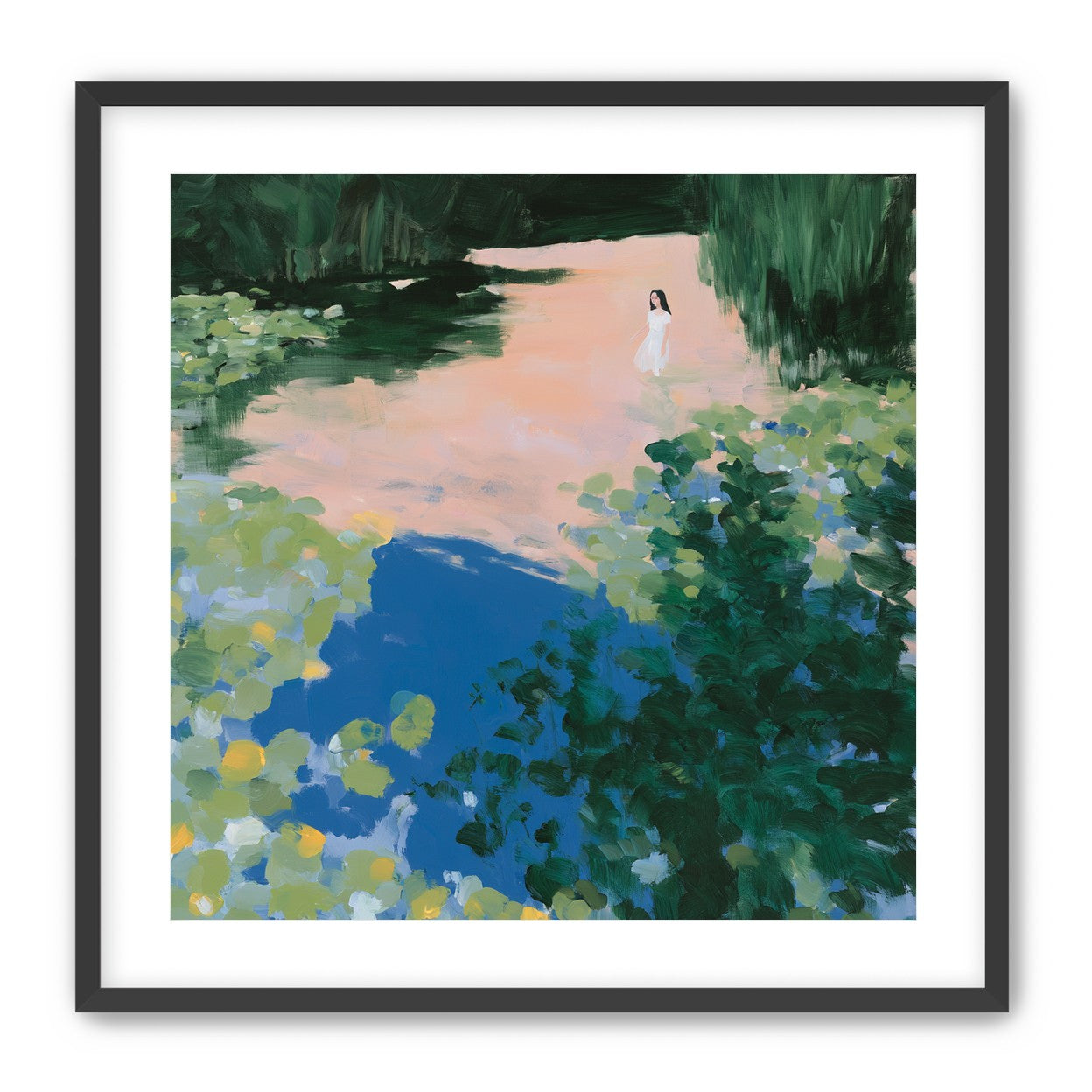 White dress in still water