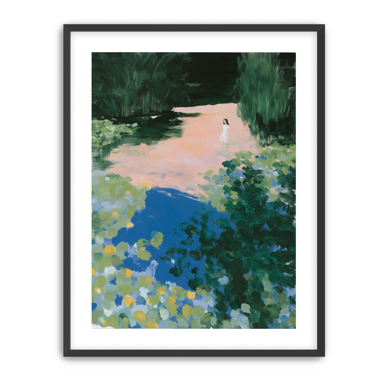 White dress in still water