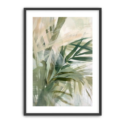 Green leaves in milky light