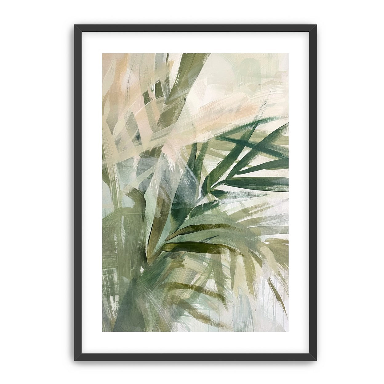 Green leaves in milky light