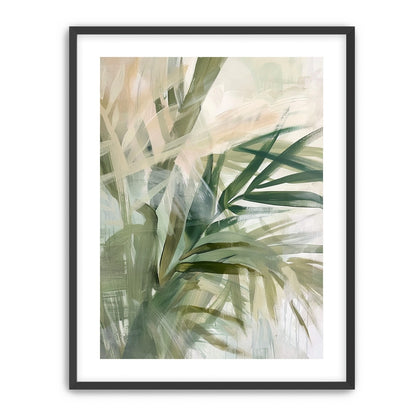 Green leaves in milky light