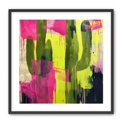Dark columns within neon wash