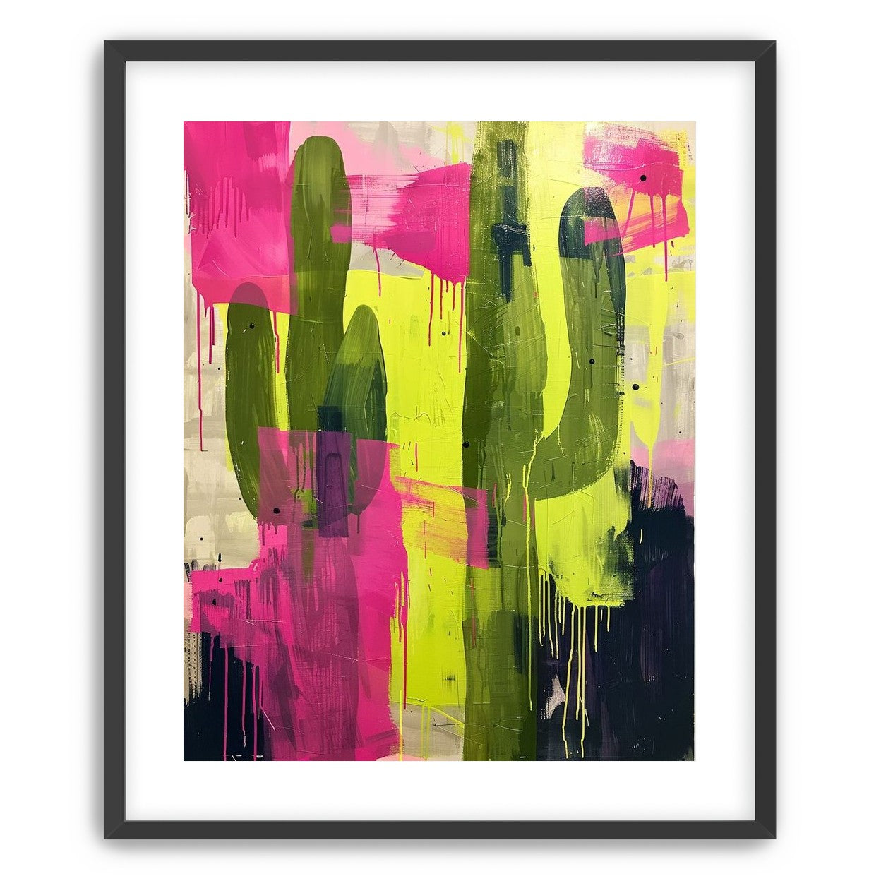 Dark columns within neon wash