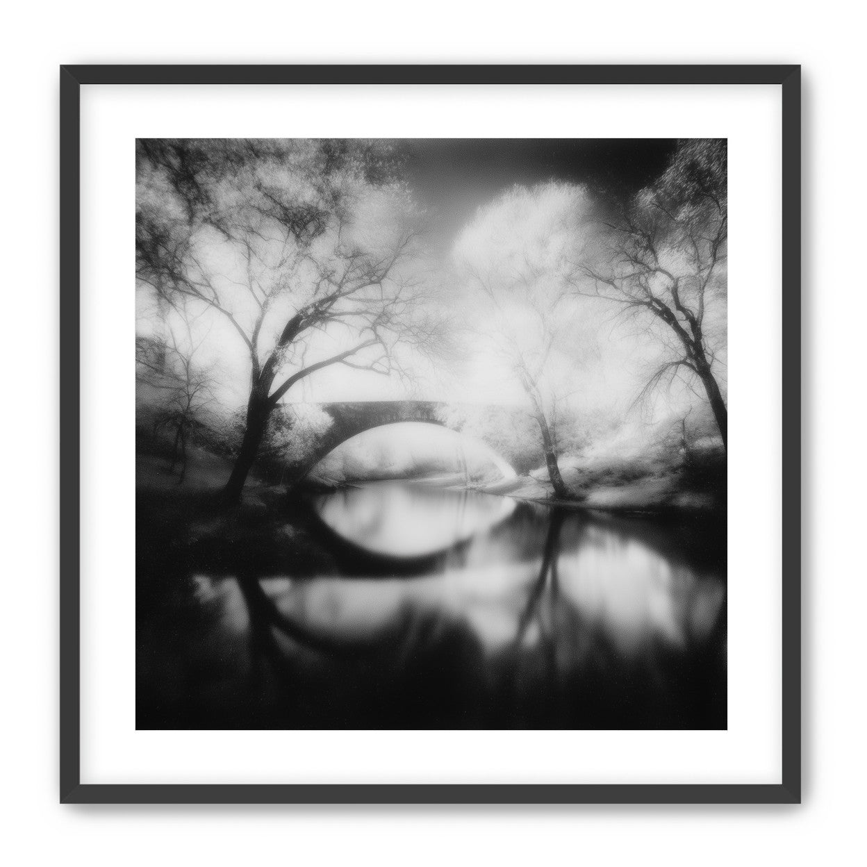 Bridge in a washed sky