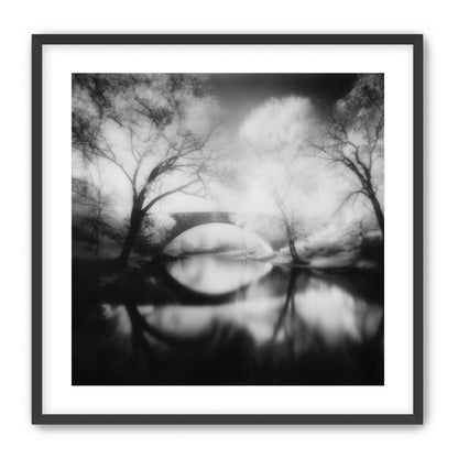 Bridge in a washed sky