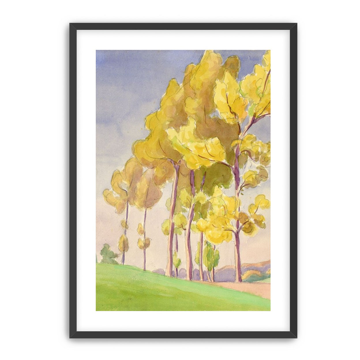 Yellow crowns on the hill