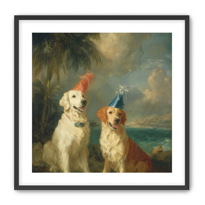 Party hats by the sea
