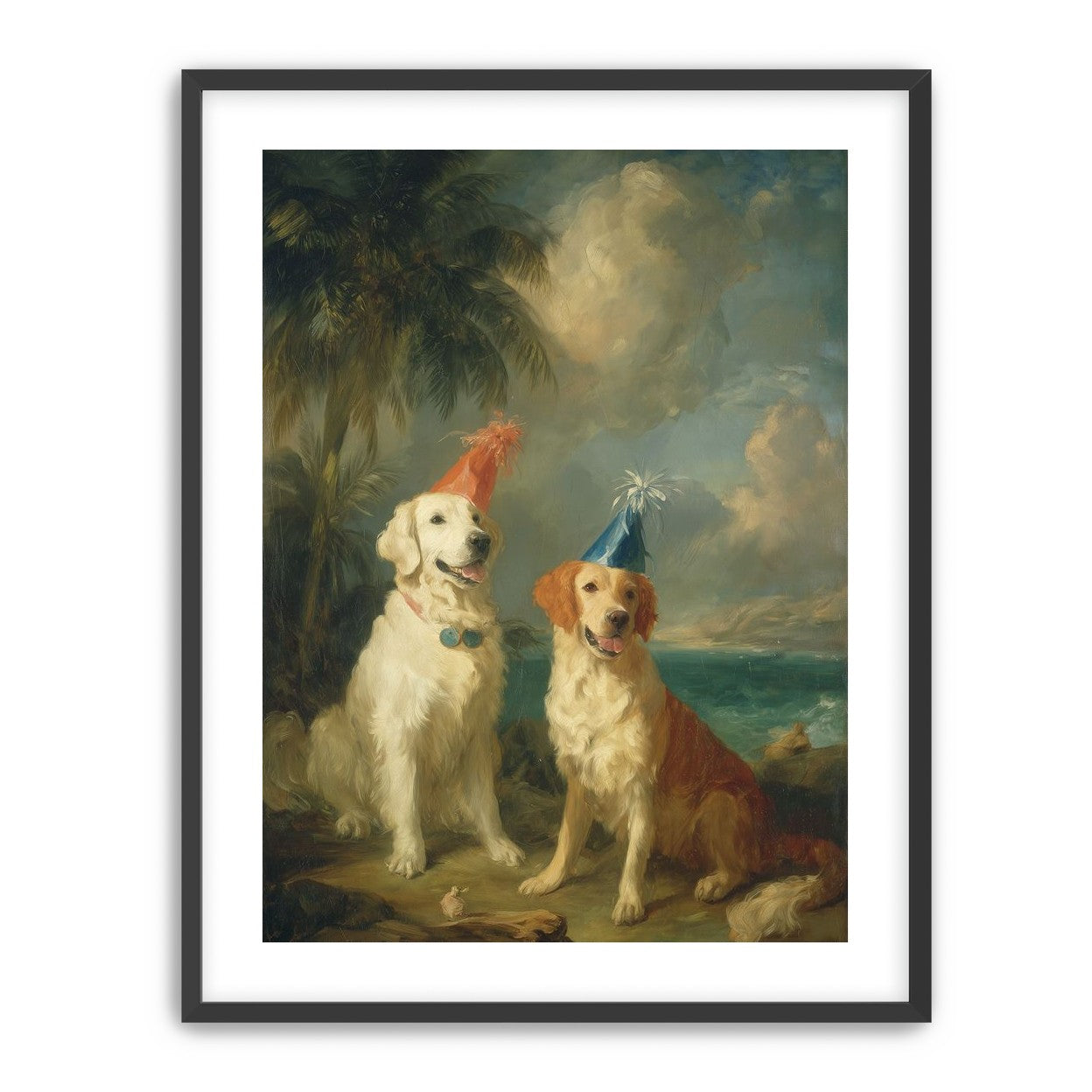 Party hats by the sea