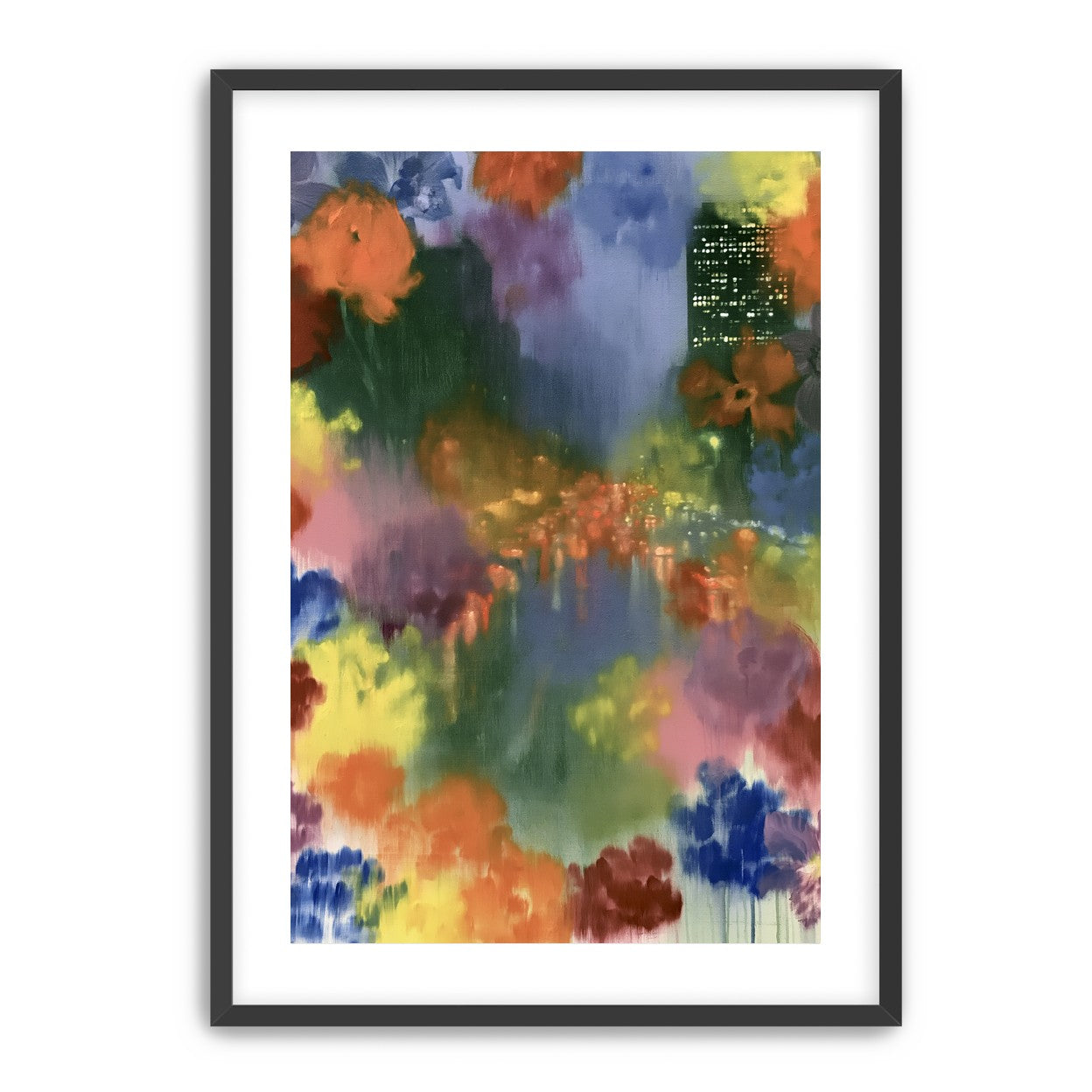City lights in painted bloom