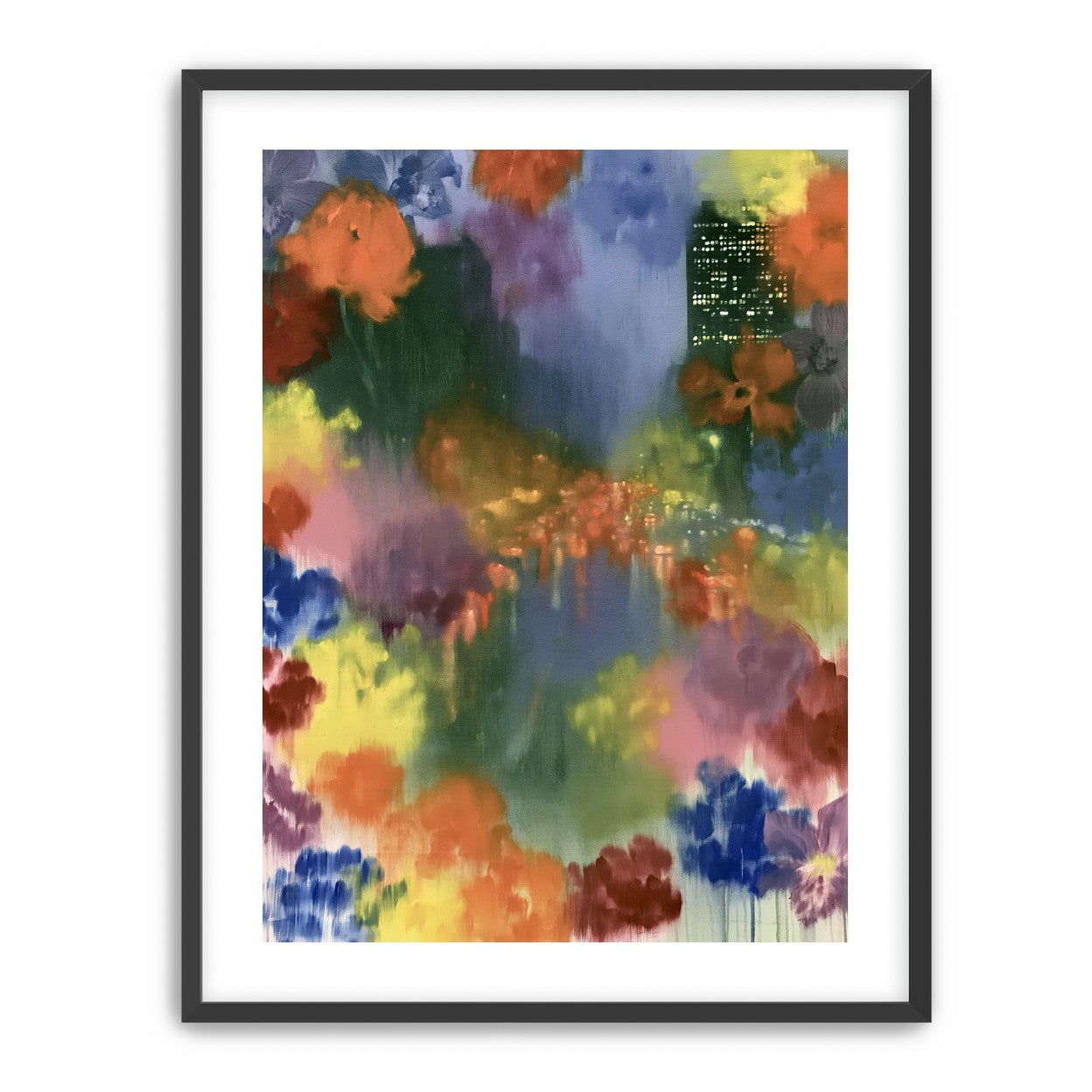 City lights in painted bloom