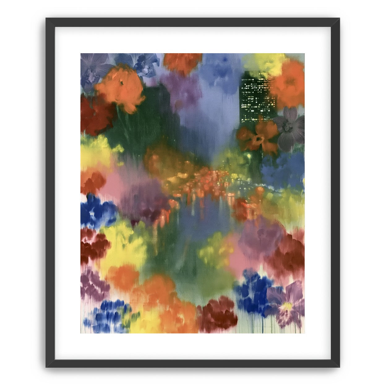 City lights in painted bloom