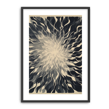 Pale center in black sweep