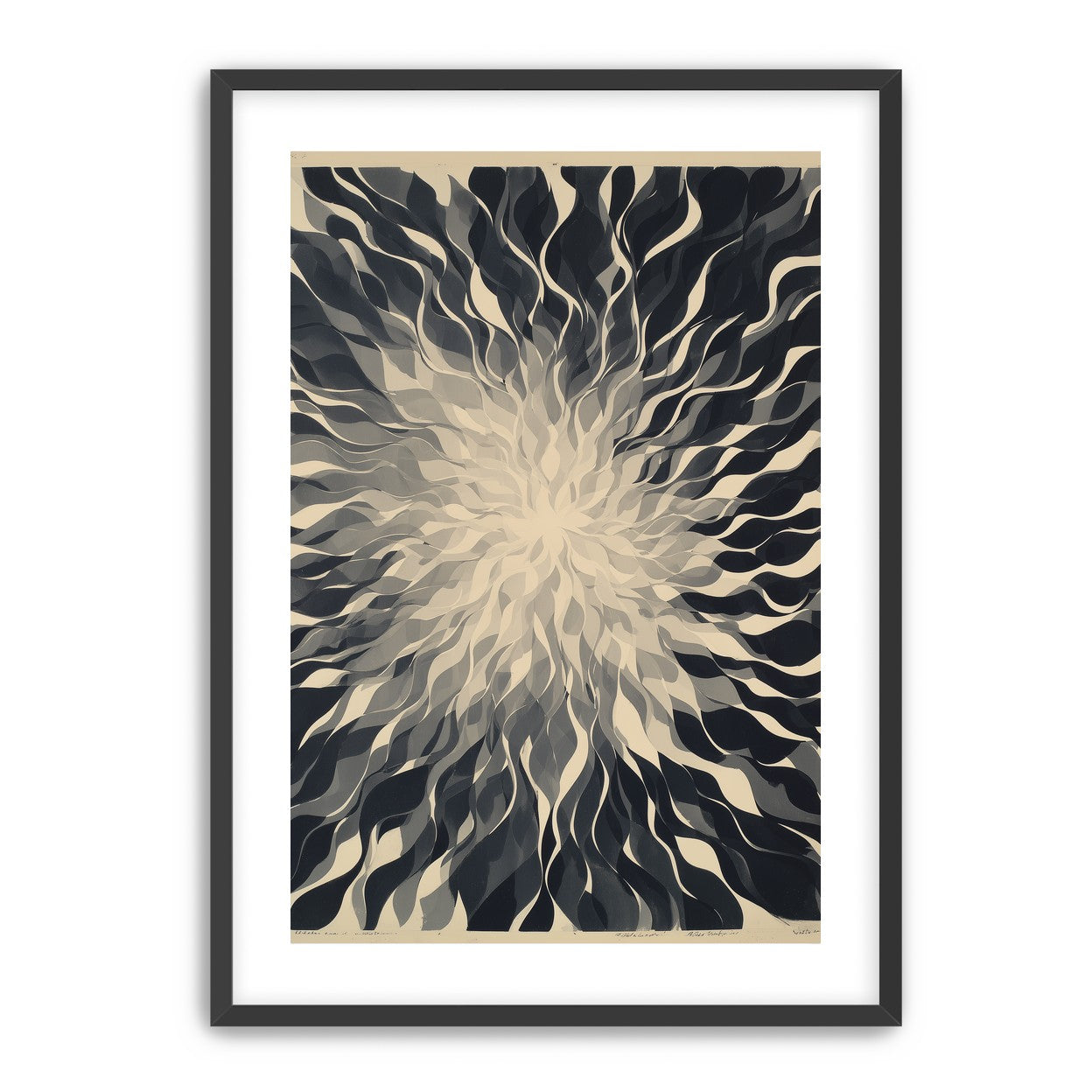 Pale center in black sweep