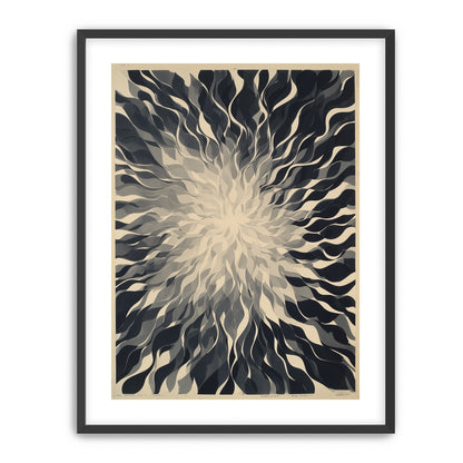 Pale center in black sweep