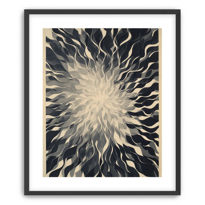 Pale center in black sweep