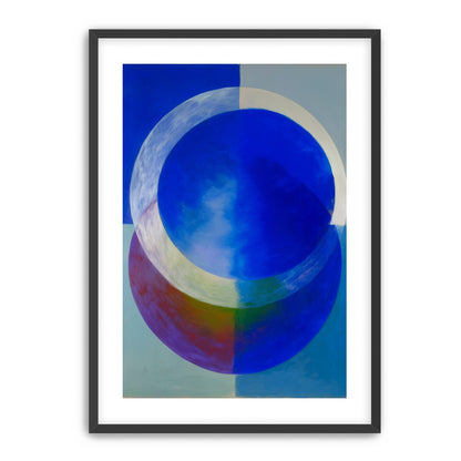 Pale arc across blue circle