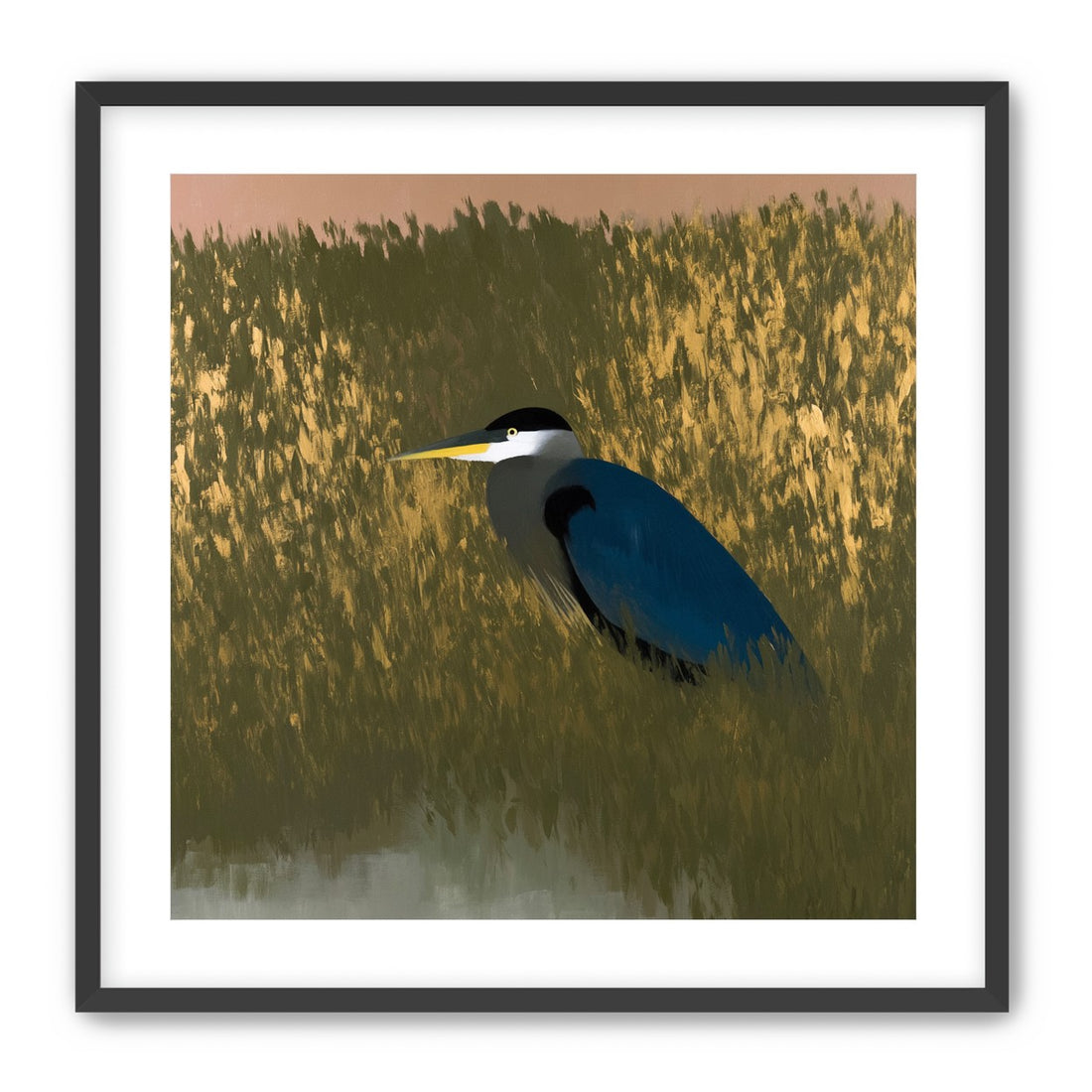 Heron among the reeds