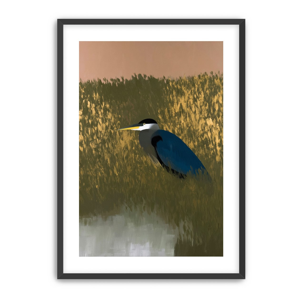 Heron among the reeds