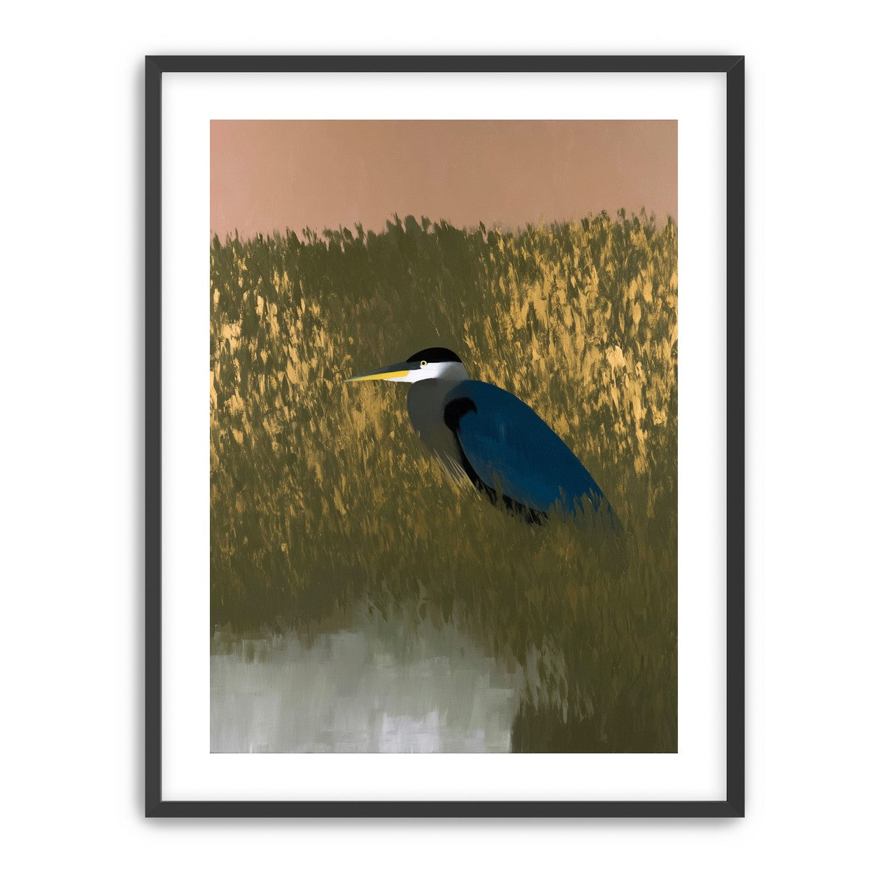 Heron among the reeds