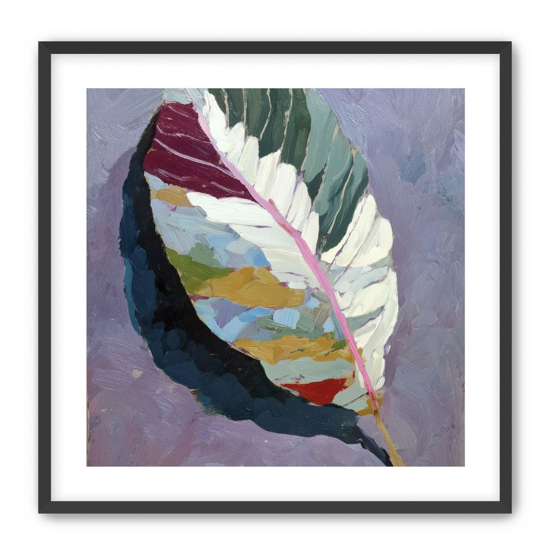 Leaf Form with Divided Color