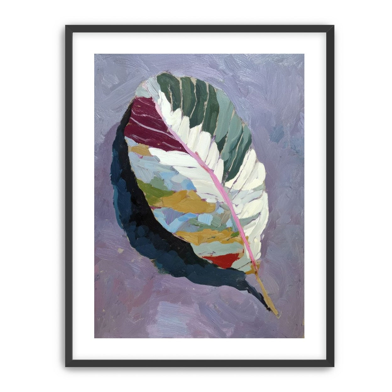 Leaf Form with Divided Color