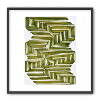 Olive bands in white quiet