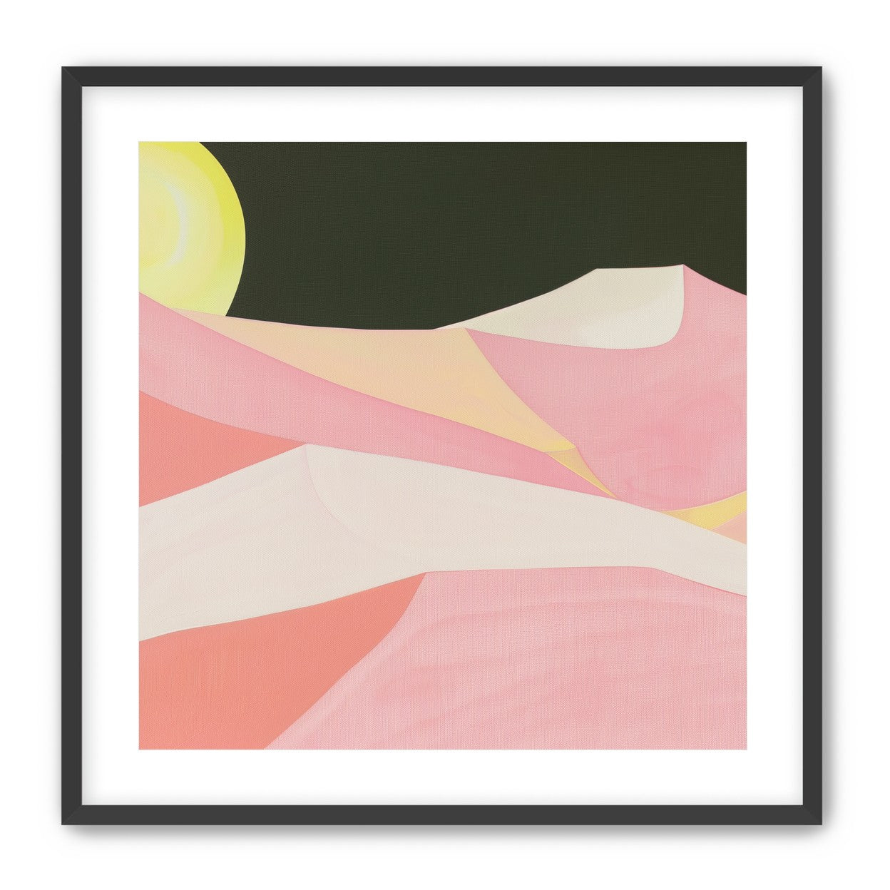 Sun over folded dunes