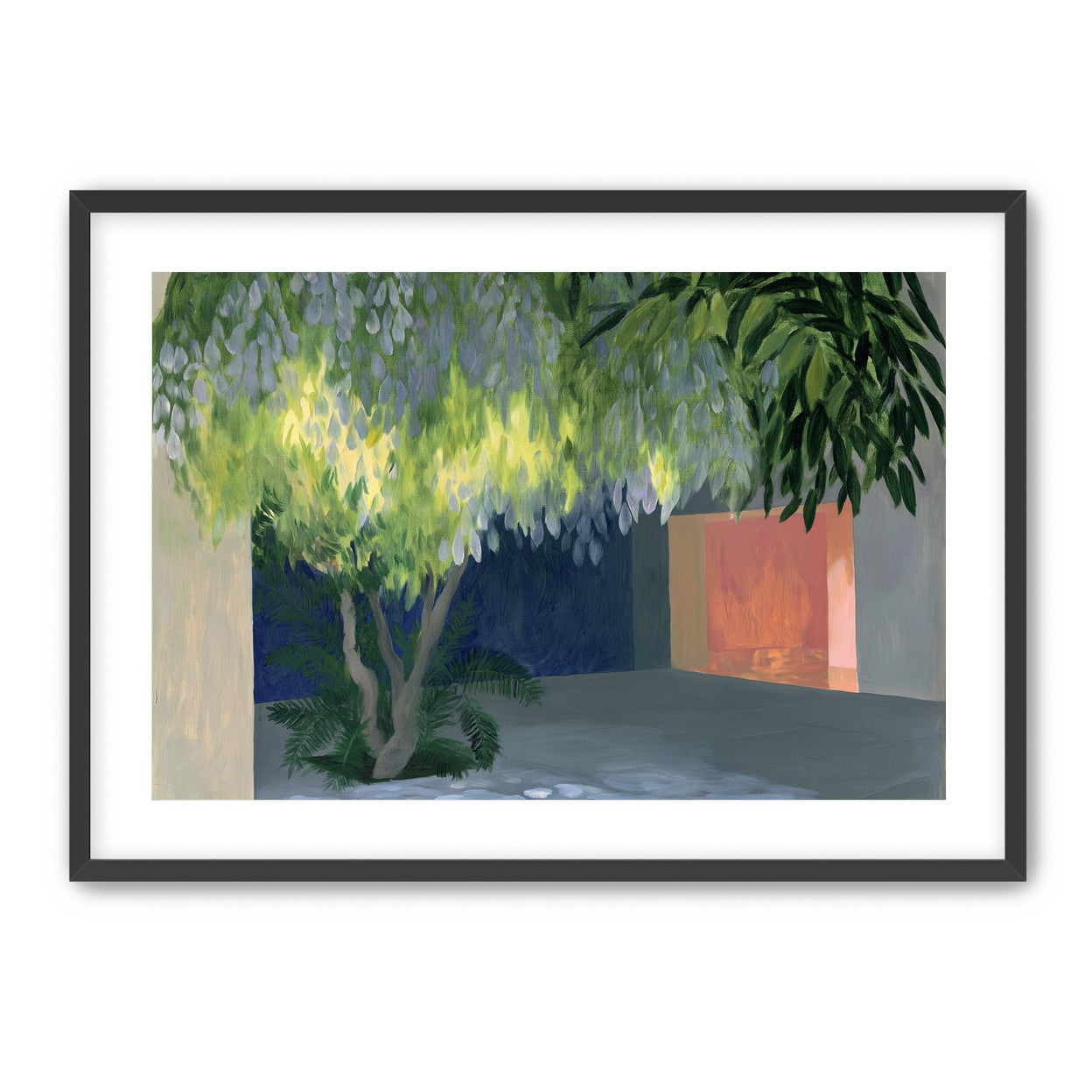 Spotted light under blossoms