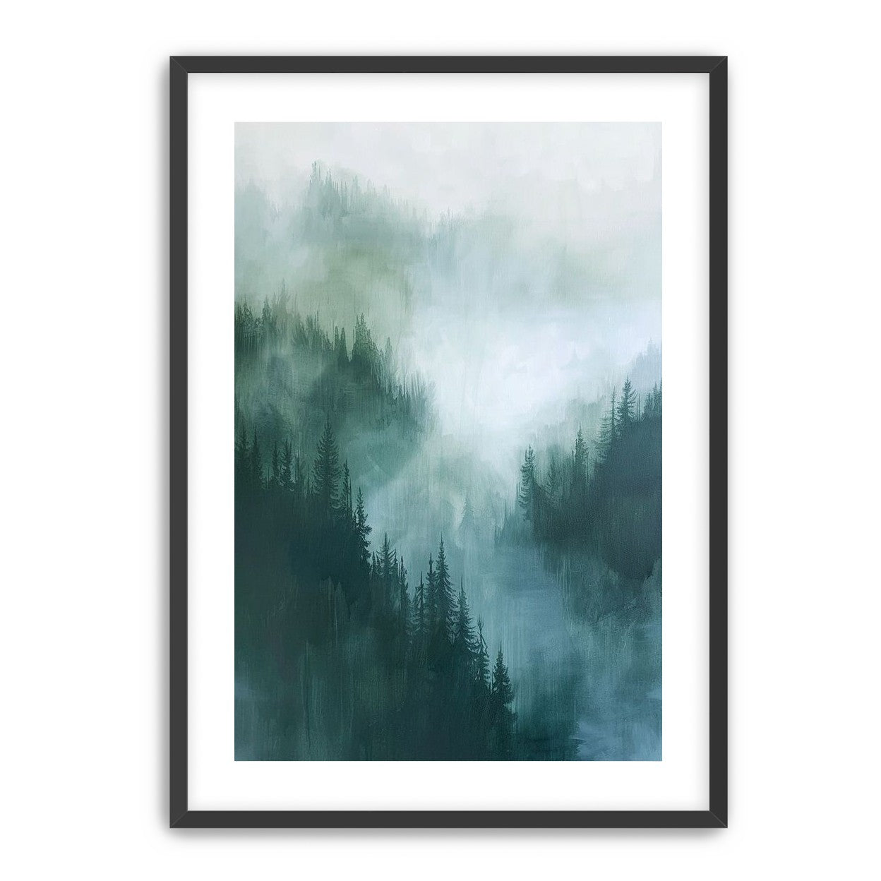 Mist caught in the pines