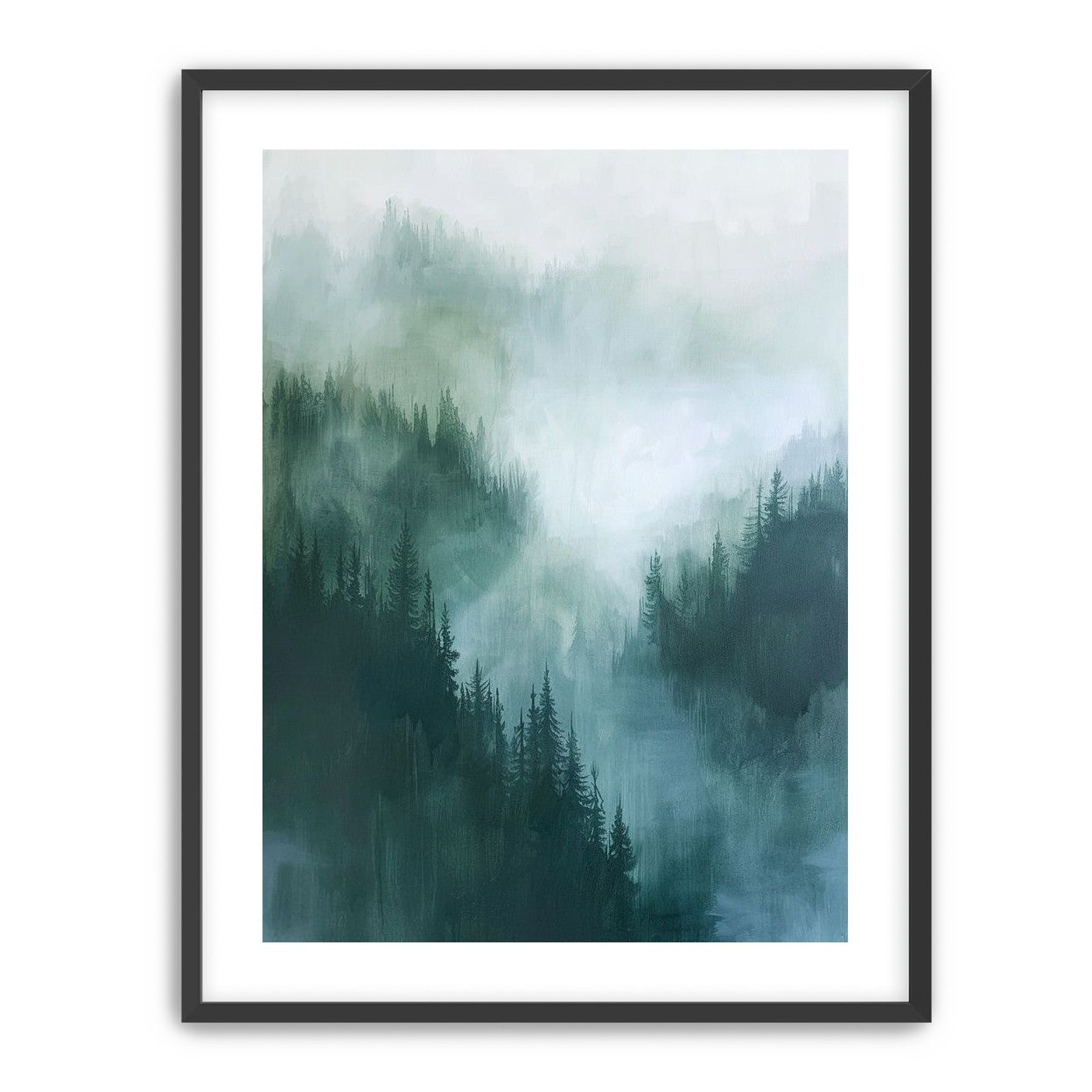 Mist caught in the pines