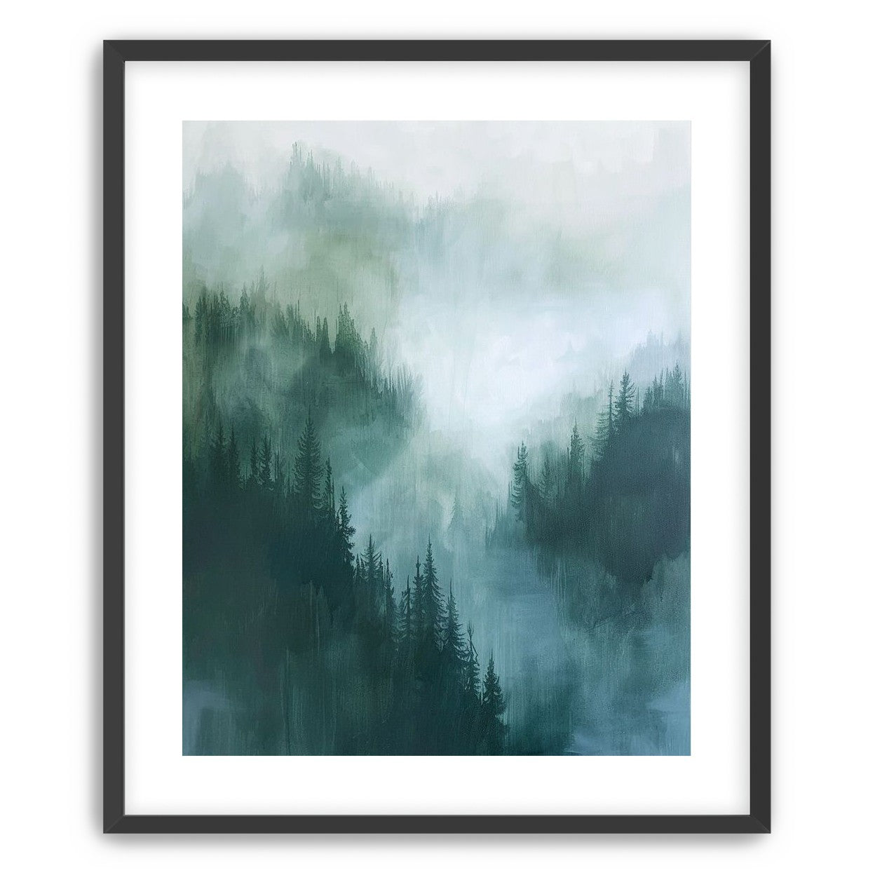 Mist caught in the pines