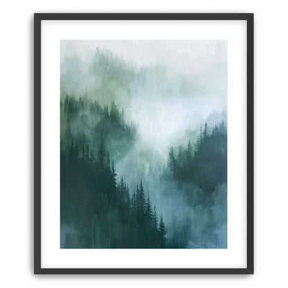 Mist caught in the pines