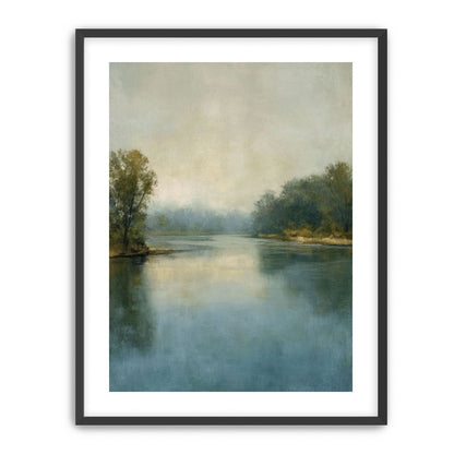 Misty bend in the river