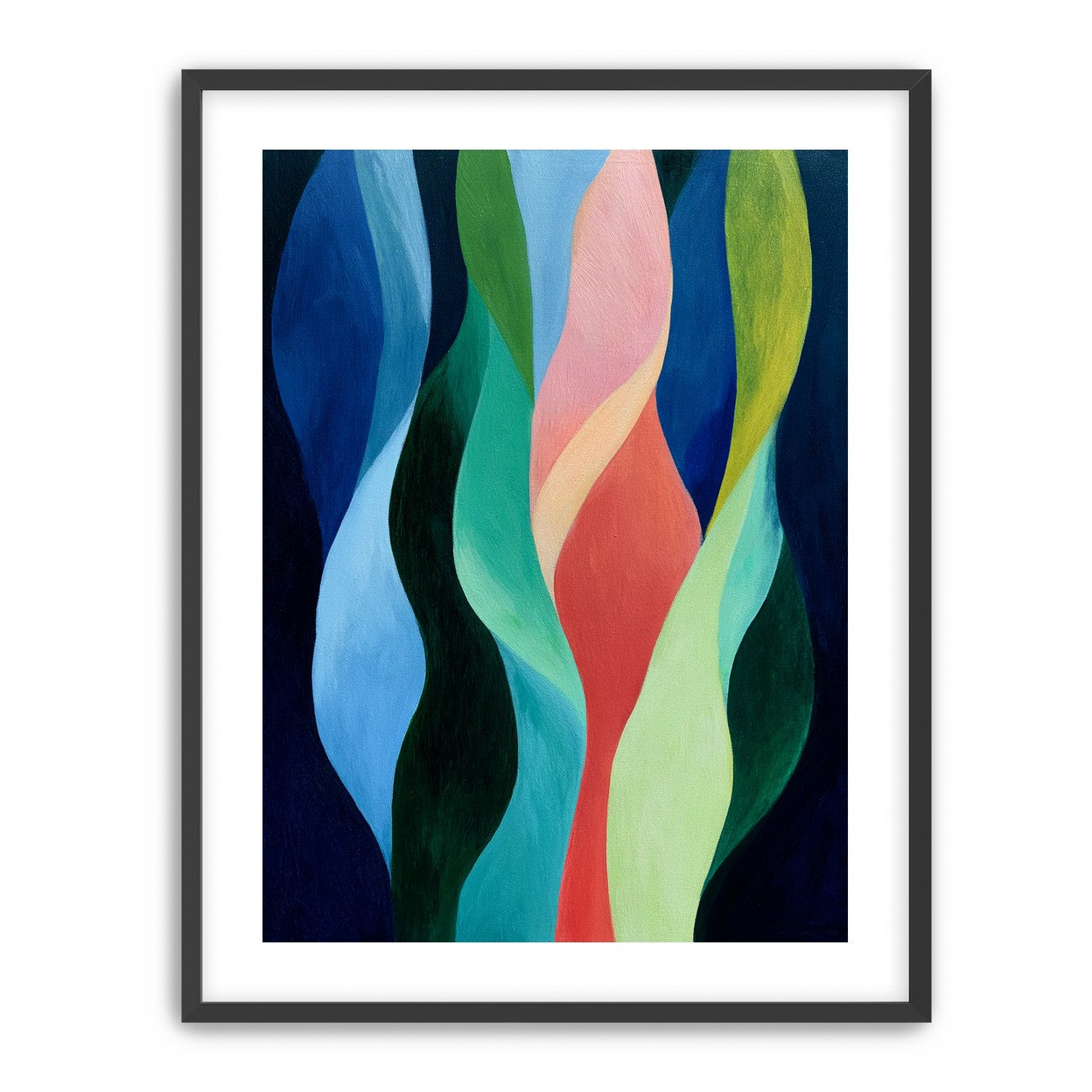 Layered wavy color bands