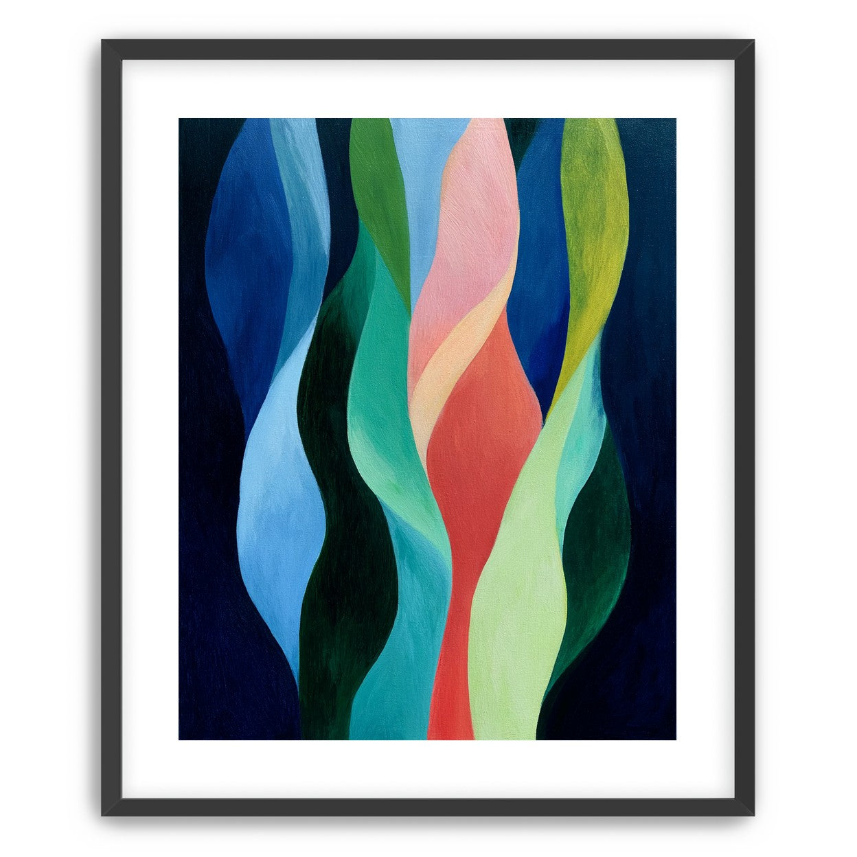 Layered wavy color bands