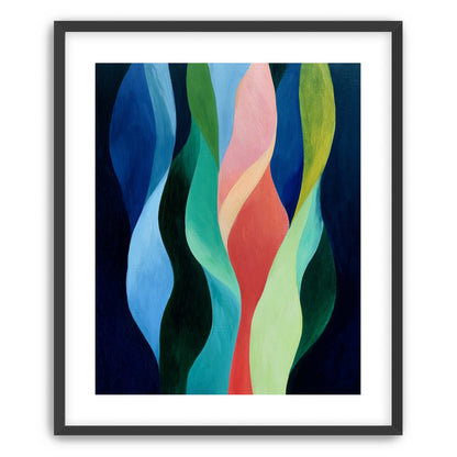 Layered wavy color bands